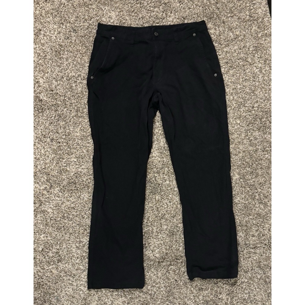 Eddie Bauer Black Canvas Utility Pants Mens 34x30 Straight Leg Workwear 1751319